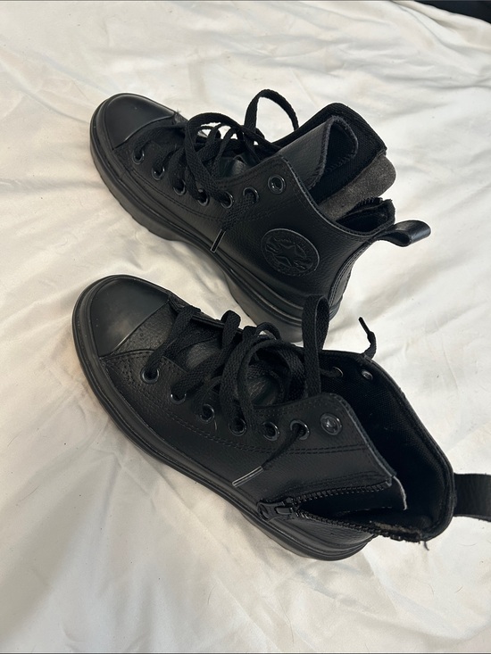 Converse Other - Converse Kids Black High-Top Lace-Up Sneakers
